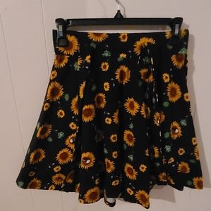Sunflower and Skulls Suspender skirt